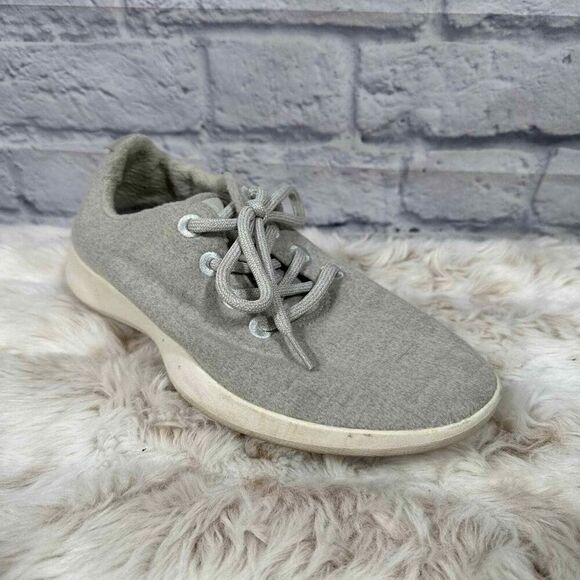 Allbirds Wool Runners Light Womens 8 Light Grey Lace Up Sneakers‎ - Picture 1 of 7